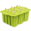 Reusable Silicone Popsicle Mold Tray with 50 Wooden Sticks, Easy-Release Ice Pop Maker