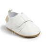 Meckior Baby Boys Girls Shoes Rubber Sole Anti-Slip Classic PU Leather Toddler First Walking Flat Lazy Infants Crib Shoes