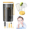 Travel Bottle Cleaner Brush Set – 6pcs Silicone Brush Head Set for Babies with Built-in Drying Rack