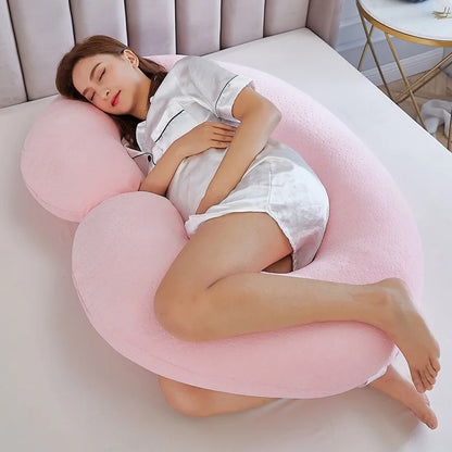 3D Three-Dimensional Waist Pillow – Large C-Shaped Maternity Pillow for Side Sleeping & Postpartum Breastfeeding Support