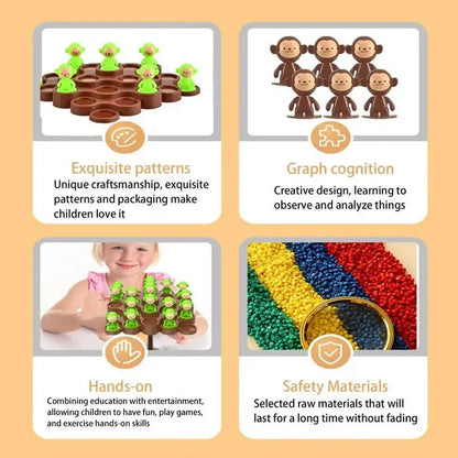 Creative Balancing Tree Toy - Digital Monkey Balance Scale - Educational Number Board Game - Kids Learning Montessori Math Toy