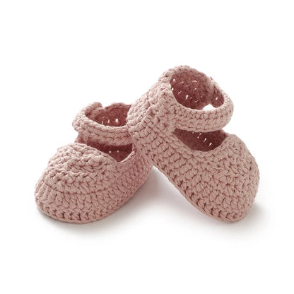 Newborn Baby Girl Shoes 0-1Y Fashion Pure Color Knit Infant Anti-Slip Soft Soled First Walkers Winter Prewalker