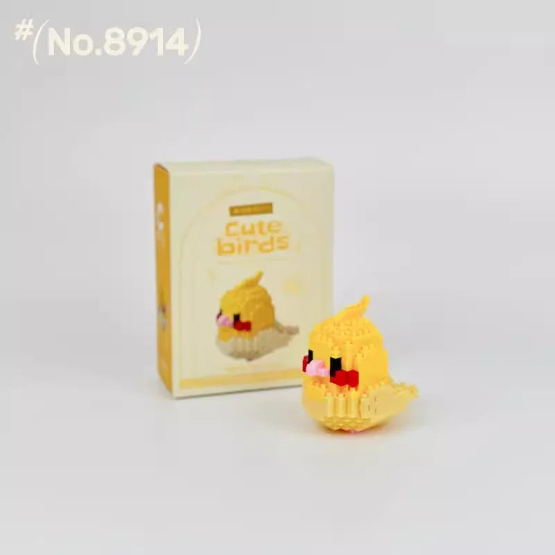 Moe Bird Series Building Block Toy – Educational Assembly Table Ornament for Kids