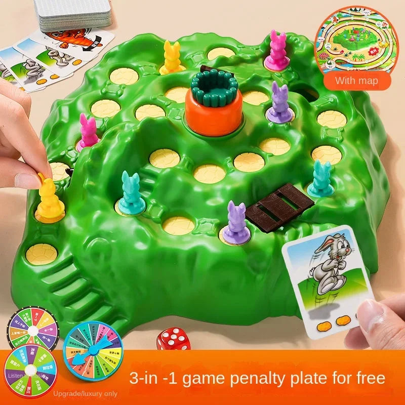 Rabbit Trap Puzzle Toy – Dual Play Multiplayer Board Game for Kids, Parent-Child Interactive Strategy Game