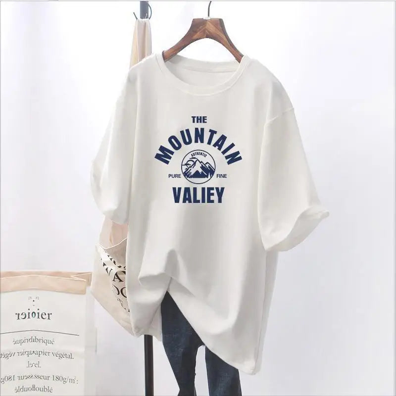 Summer New T-Shirt for Women | Short-Sleeved Maternity Wear | Love Print Cotton Mid-Length Loose Maternity Sweater Top