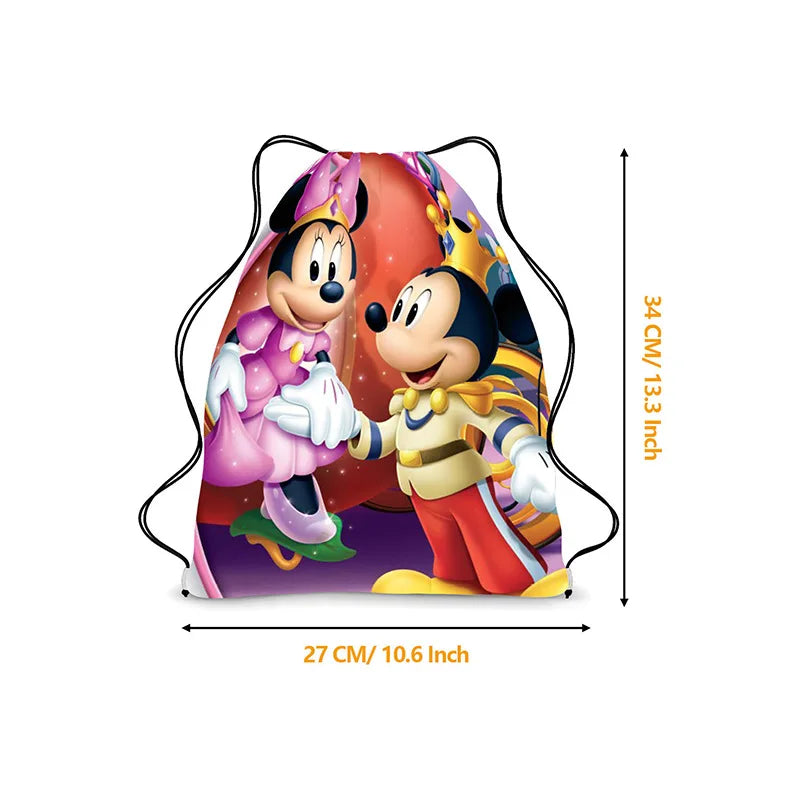 Disney Mickey & Minnie Children Drawstring Bag – Cartoon Anime Backpack, School Bag for Kids, Birthday & Christmas Gifts - Kidzy Market