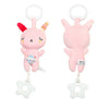 Newborn Soothing Bed Rattle with Teething Toy, Small Animal Bed Bell and Hand Puppet