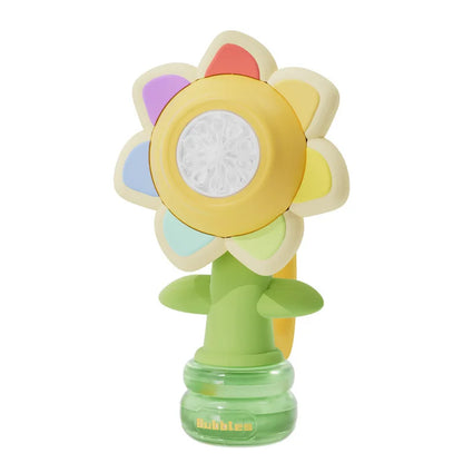 Sunflower Bubble Machine for Kids – Battery-Powered Automatic One-Button Bubble Maker with Shaking Head & LED Lights