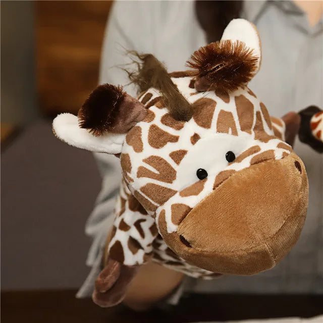 Soft Plush Horse Hand and Finger Puppet, Cartoon Toy for Kids Party Decoration