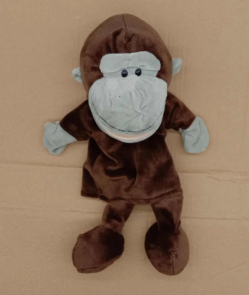 35cm Cartoon Animal Hand Puppets, Lion Elephant Pig Parent-Child Game Toys for Kids