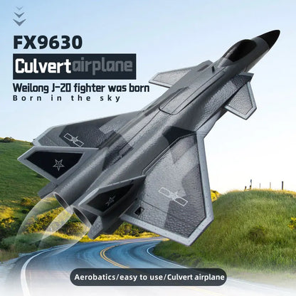 FX9630 RC Plane J20 Fighter Remote Control Airplane Soft Rubber Head Glider
