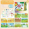 Busy Book for Kids – Animals, Vehicles, Dinosaurs Stickers with Number and Letter Matching Games, Interactive Learning Activity Book