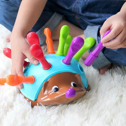 Hedgehog Insert Educational Toy – Montessori Toy for Children, Focused on Fine Motor Skills and Hand-Eye Coordination
