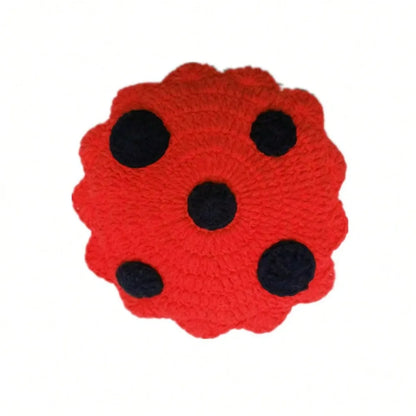 Newborn Photography Outfit Handmade Knitted Baby Beetle Ladybird Costume Romper for Kids Boy Girl Photo Props Clothing
