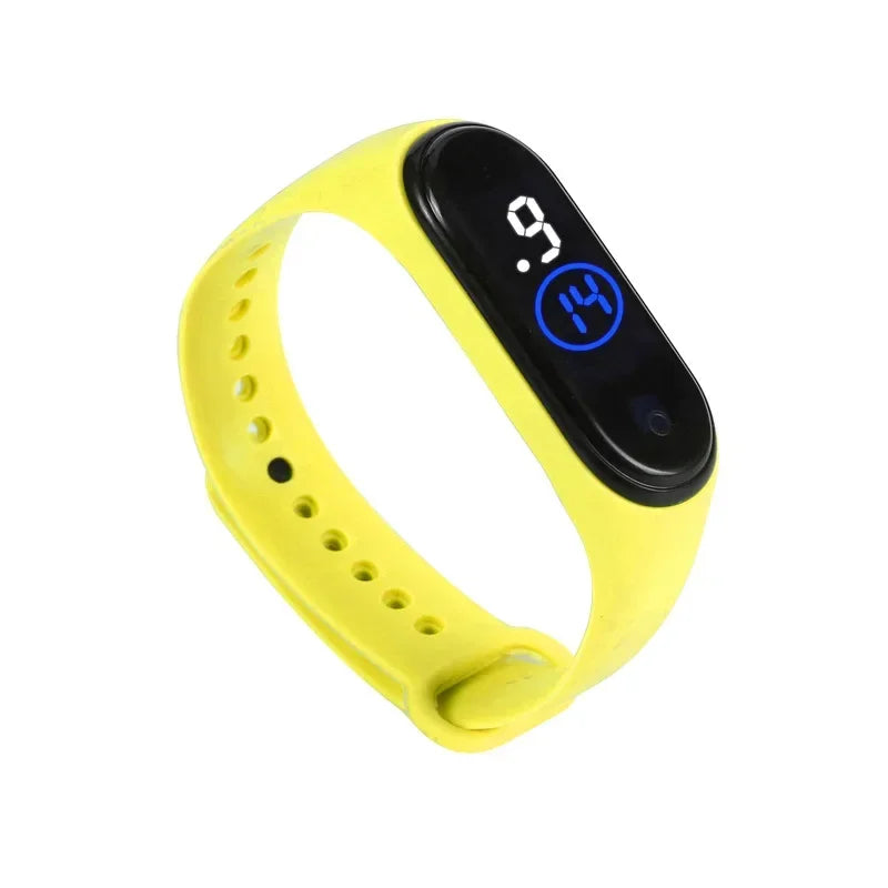Fashion Kids Sports Waterproof LED Digital Watch Two-Tone Silicone Strap for Teen Boys and Girls