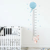 3-Pack Cartoon Animal Height Ruler Wall Stickers - Waterproof Removable PVC Growth Chart for Kids Room, Nursery & Playroom
