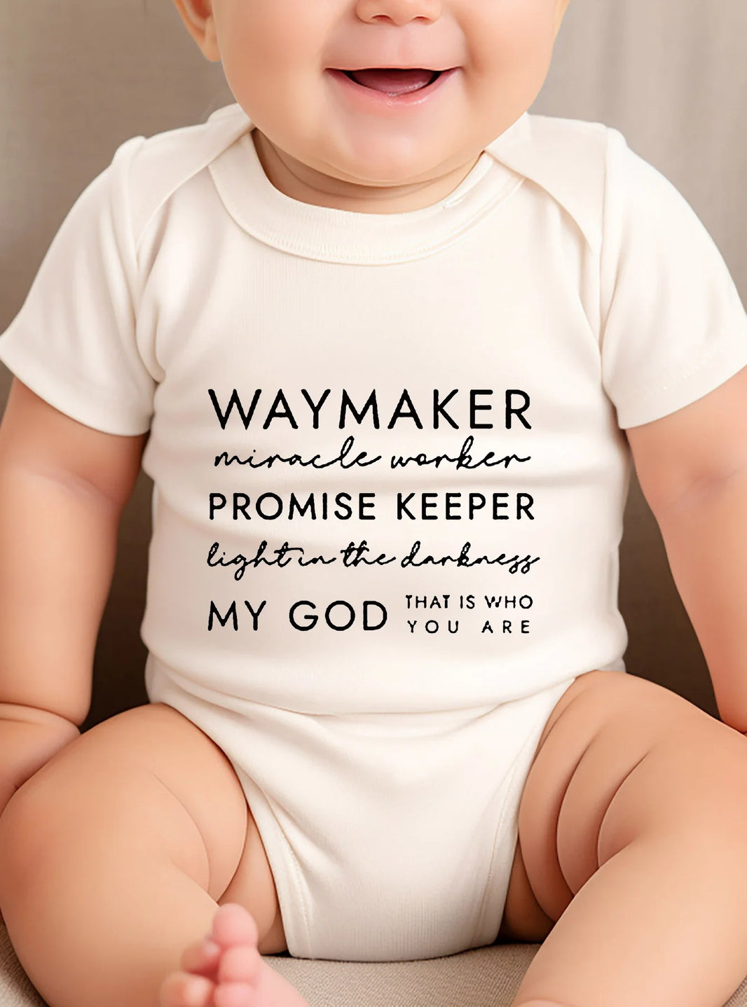 Infant Harajuku Baby Bodysuit – “My God, That’s Who You Ask” Toddler Romper for Boys & Girls – Newborn Jumpsuit