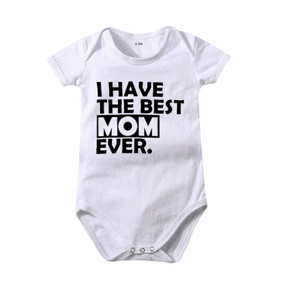 Popular "Mom+Dad=Me" Baby Romper – 100% Cotton Summer Onesie, Newborn Baby Clothes, Unisex Crawling Clothes, Comfortable and Cute