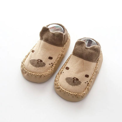 Baby Socks Slippers with Rubber Soles for Infant Newborn Children Anti-Slip Soft Sole Toddler Indoor Shoes