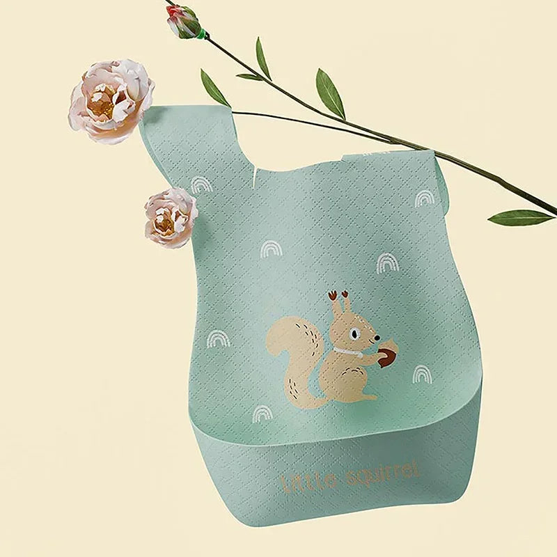 Infant Waterproof Print Bib – Super Soft Saliva Pocket, Children’s Complementary Food Rice Bibs, Burp Cloths, Baby Essentials - Kidzy Market