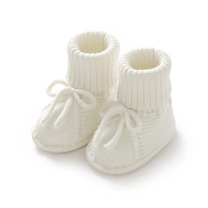 Fashion Infant Baby Boy Socks Shoes Pure Color Anti-Slip Knit Newborn Girls Floor First Walkers Casual Outdoor Booties