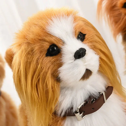 New Simulation Electric Pet Dog with Voice Control, Walking, Nodding, Music, and Touch, Robot Plush Toy Gift for Children
