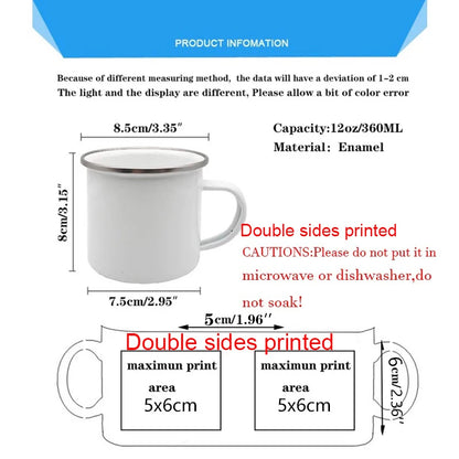 Best Mom/Dad Ever Enamel Mug - Funny 'Best Mom/Dad Ever' Coffee & Tea Cup with Handle - Gift for Mom & Dad
