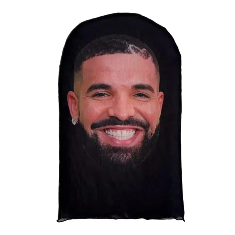 3D Printed Kanye-Style Elastic Mesh Full-Face Balaclava Mask – Unisex Cosplay & Hip Hop Headwear (1-Pack)