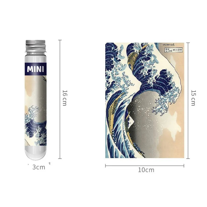 150pcs Jigsaw Puzzle, Test Tube Van Gogh Sunflower, Japan The Great Wave Off Kanagawa, Famous Oil Paintings, Christmas Gift