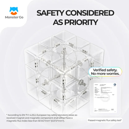 [Picube] GAN Monster Go EDU 3X3 V2 M Magnetic Magic Speed Cube Stickerless Professional Toys GAN EDU V2M Cubo Magico Puzzle