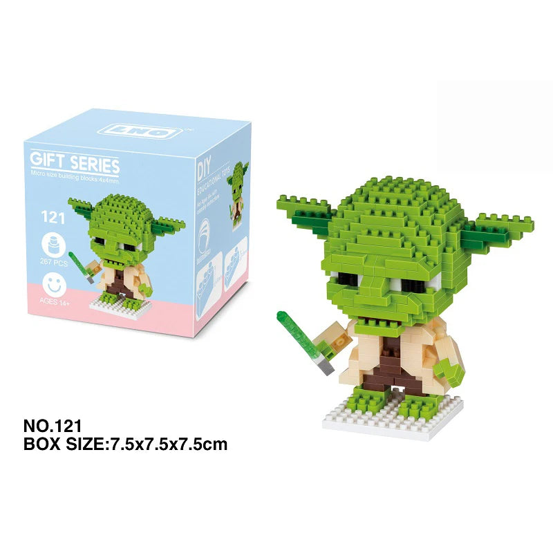 Building Blocks Anime Master Yoda – Cartoon Action Figure Head Assembly Educational Toy for Kids