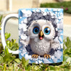 3D Owl Coffee Mug Wrap – 11 oz (350 ml) Ceramic Sublimation Tea & Milk Cup, Surprise Gift for Kids