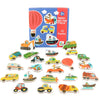 Kids Wooden Jigsaw Puzzle - Early Learning Matching Game (Animals, Fruits, Vehicles) - Educational Toy for Toddlers & Preschoolers