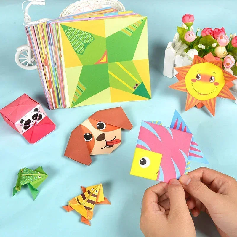 Kids Paper Cut Puzzle – Cartoon Animal Origami Cutting Book Early Learning Educational Toy for Children