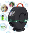 Automatic Bubble Machine — 360° Rotating Portable Bubble Blower, Battery-Powered Bubble Maker for Outdoor Parties & Weddings