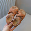 Toddler Girls’ Sandals – 2024 New Fashion Princess Beach Shoes, Cross-Tied Weave Style, Soft Cute Summer Sandals for Kids