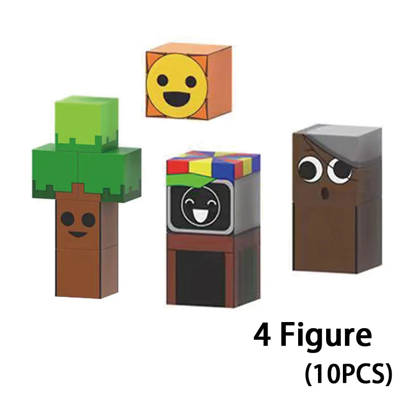 Sprunki Magnetic Building Block Cube Mine World Set for Kids 3+