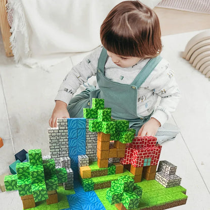 Magnetic Building Blocks Set – Mine World Magic Portal