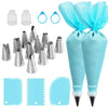 Reusable Silicone Piping Bags With Stainless Steel Nozzles Cake Decorating Set