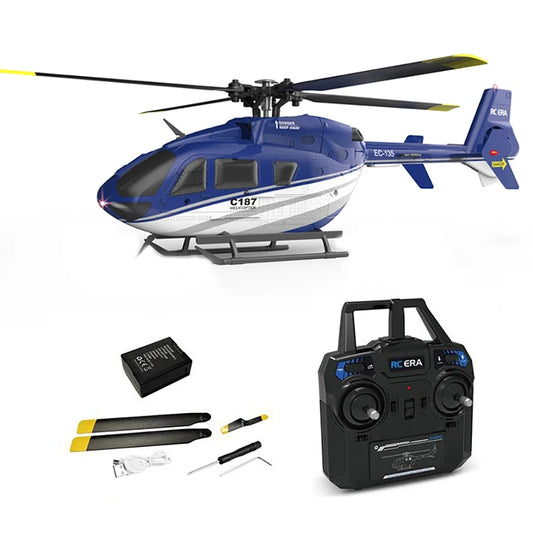 RC ERA C187 EC135 4CH RC Helicopter – Gyroscope Stabilized with Altitude Hold and 2.4G Remote