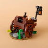 Medieval Building Blocks Playset - Viking Warriors Camp, Pirate Ship & Castle Wall (Compatible with Major Brick Brands)