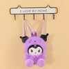 10-Inch Sanrio Hello Kitty Kuromi Plush Shoulder Backpack – Cute Anime Cartoon Bag for Girls and Women