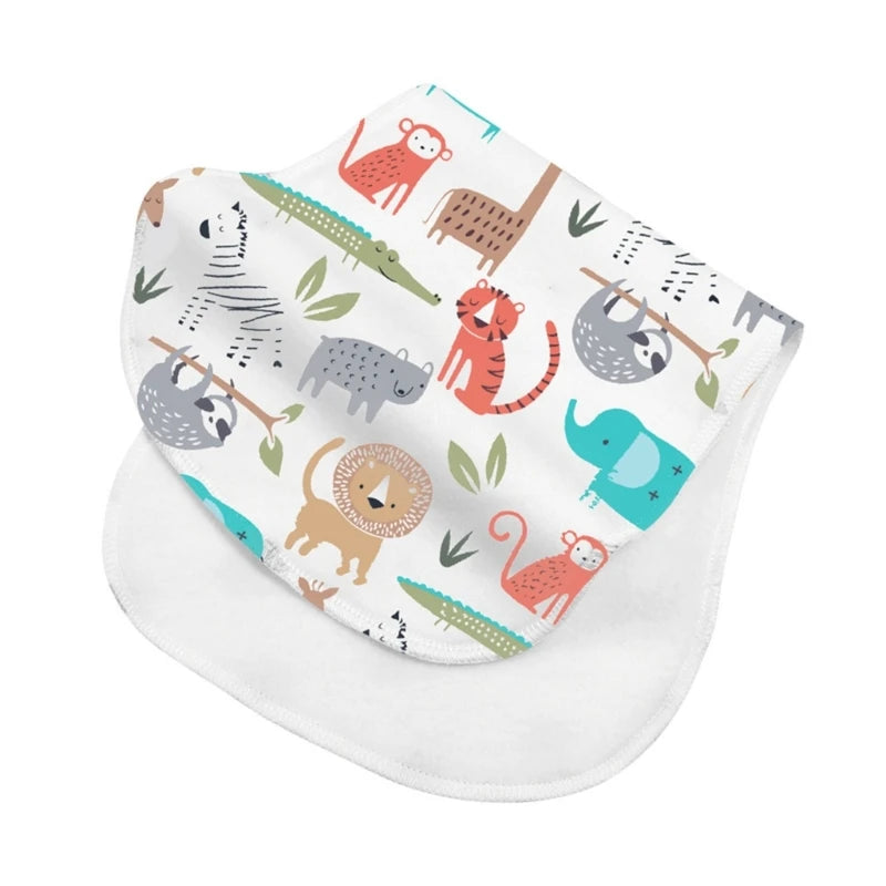 2-Layer Absorbent Burp Cloths – Soft Cotton Baby Bibs for Feeding & Teething - Kidzy Market