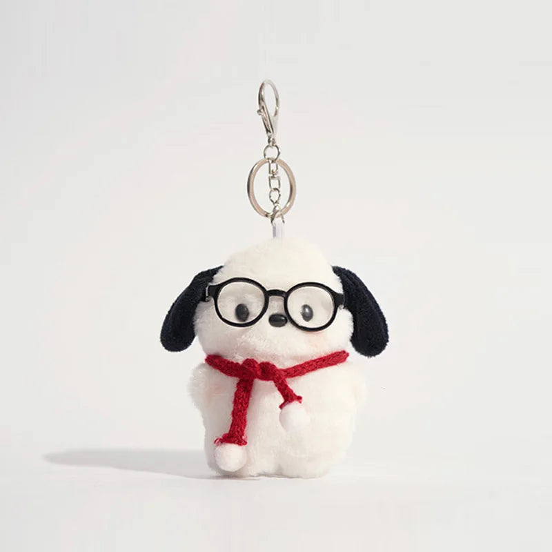 Sanrio Pochacco Plush Doll Keychain, Kawaii Anime Pendant for Girls Birthday Gift