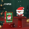 Christmas Micro Building Blocks – Santa Claus & Reindeer Puzzle, Assembling Bricks Table Decoration Toy for Kids