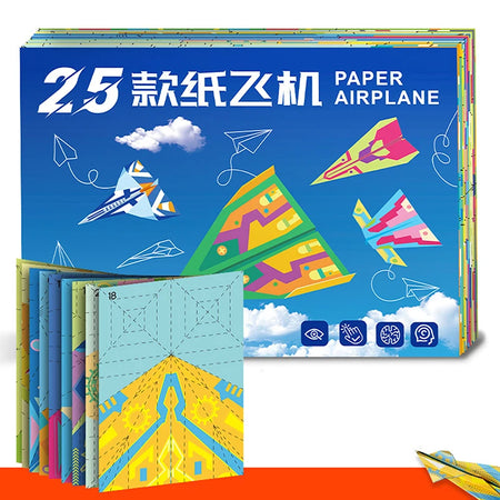 Paper Airplane Origami Set with Tutorial Handmade 3D Educational Toy for Children