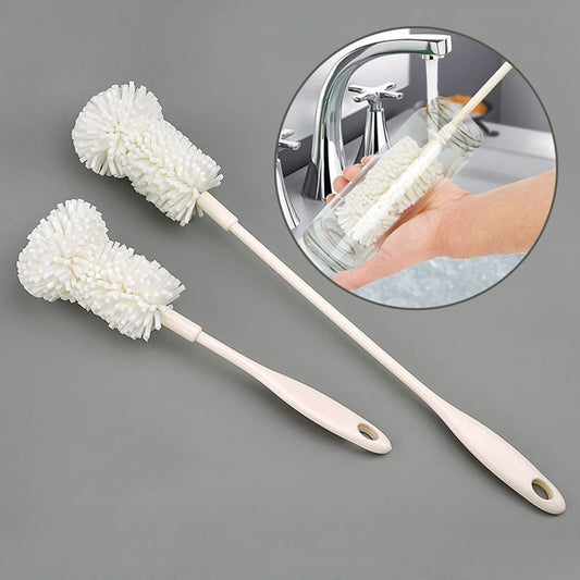 Household Long Handle Sponge Brush – Cup Scrubber, Glass Cleaner, Wineglass & Bottle Brush, Kitchen Cleaning Tool