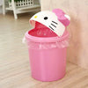 Sanrio Hello Kitty Dustbin Trash Can Rubbish Bin Garbage Bin Kawaii Paper Basket for Living Room Bedroom