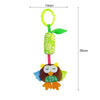 Newborn Soothing Bed Rattle with Teething Toy, Small Animal Bed Bell and Hand Puppet