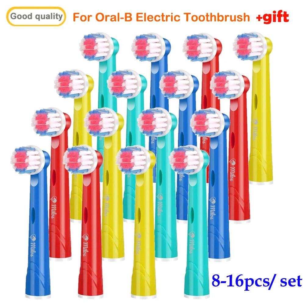 Replacement Brush Head For Oral-B Toothbrush Pack of 8/16pcs Extra Soft Bristles Fits Electric Braun Sensitive Brush Heads